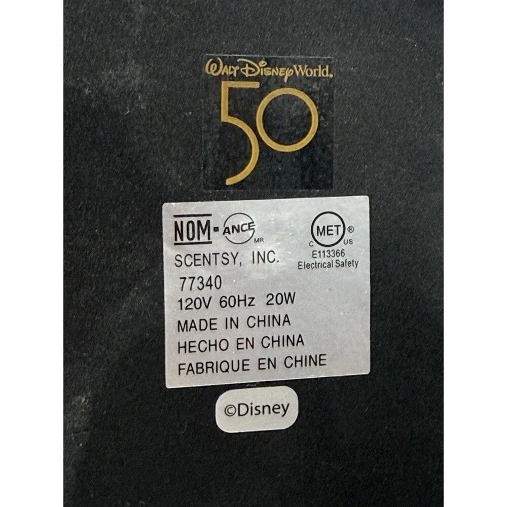 Scentsy Walt Disney World 50th Anniversary Cinderella's Castle Warmer